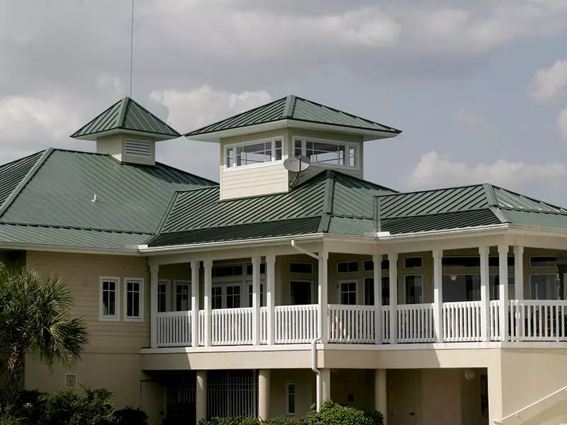 Commercial metal roof  by Florida Southern Roofing.